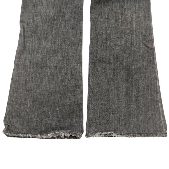 AG Adriano Goldschmied The Angel Flared Jeans Womens 29 Gray Distressed Denim - Picture 7 of 12